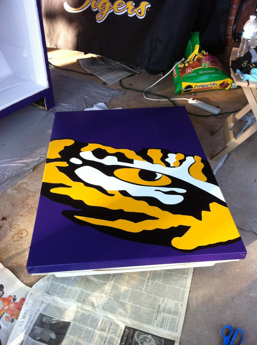 848x1136 The Crafty Geeks Lsu Refrigerator - Lsu Painting