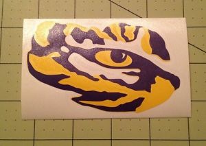 300x213 Lsu Tiger Eye Decal For Your Yeti Rambler Tumbler Colster Ebay - Lsu Tiger Eye Painting