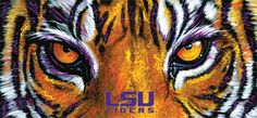 236x109 Lsu Tiger Fleur De Lis From Alexander Art Studio Lsu - Lsu Tiger Eye Painting