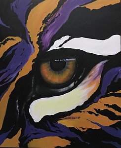 245x300 Lsu Paintings Fine Art America - Lsu Tiger Eye Painting