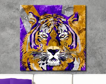340x270 Lsu Painting Etsy - Lsu Tiger Painting