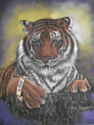 300x398 Paintings Fine Art - Lsu Tiger Painting