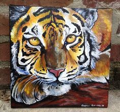 236x220 Tiger Fleur De Lis Painting Louisiana Love Tigers - Lsu Tiger Painting