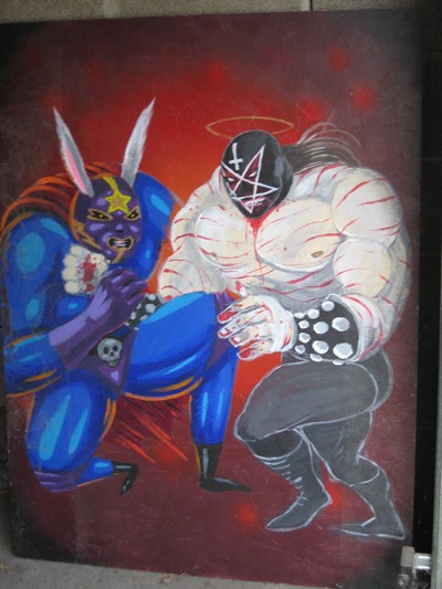400x533 Left Behind Lucha Libre Painting Westword - Lucha Libre Painting