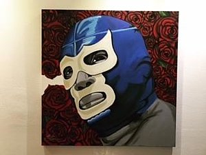300x225 Luchador Paintings Fine Art America - Lucha Libre Painting
