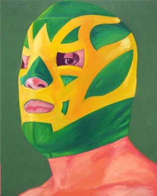 317x396 Huerta - Lucha Libre Painting