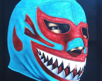 340x270 M Elisabeth Skibba On Etsy - Lucha Libre Painting