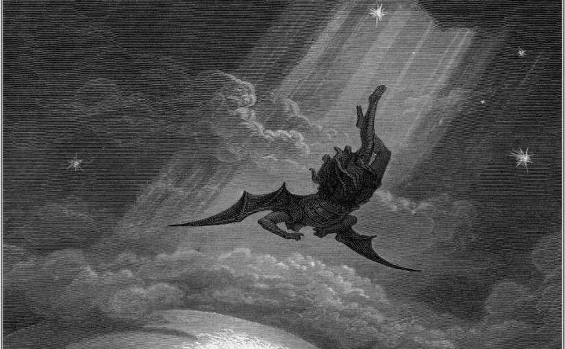 825x510 Lucifer, Descending War In Heaven - Lucifer Painting Angel