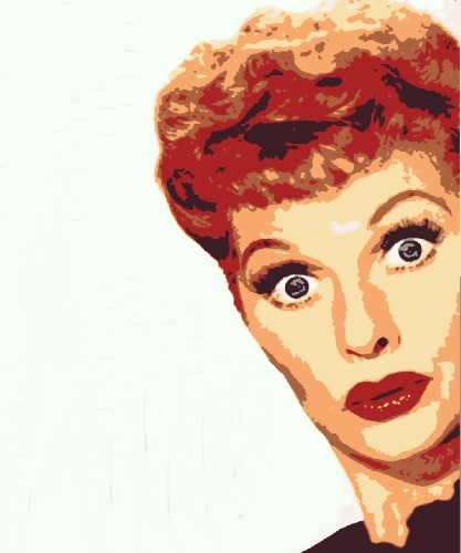 417x500 Lucille Ball Paint By Number Kit - Lucille Ball Painting