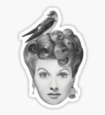 210x230 Lucille Ball Painting Amp Mixed Media Stickers Redbubble - Lucille Ball Painting