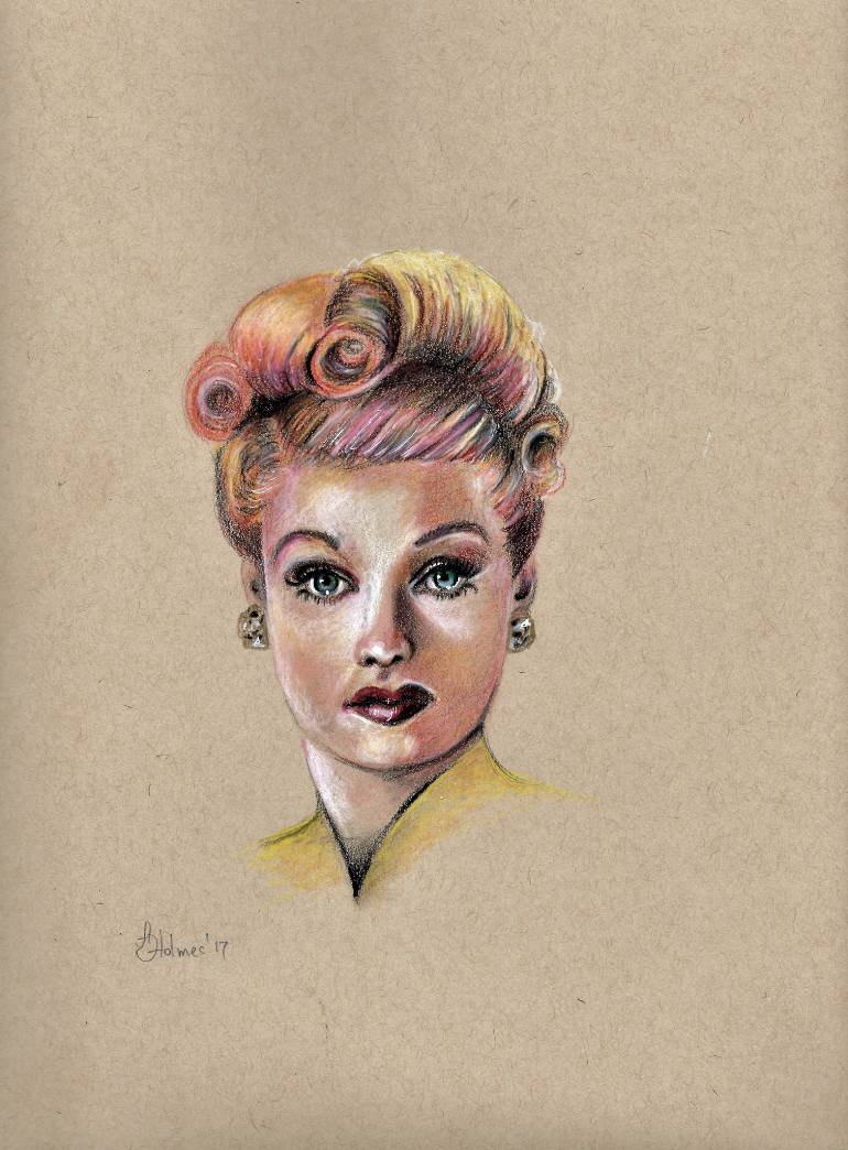 770x1044 Saatchi Art Lucille Ball Drawing By Adriana Holmes - Lucille Ball Painting