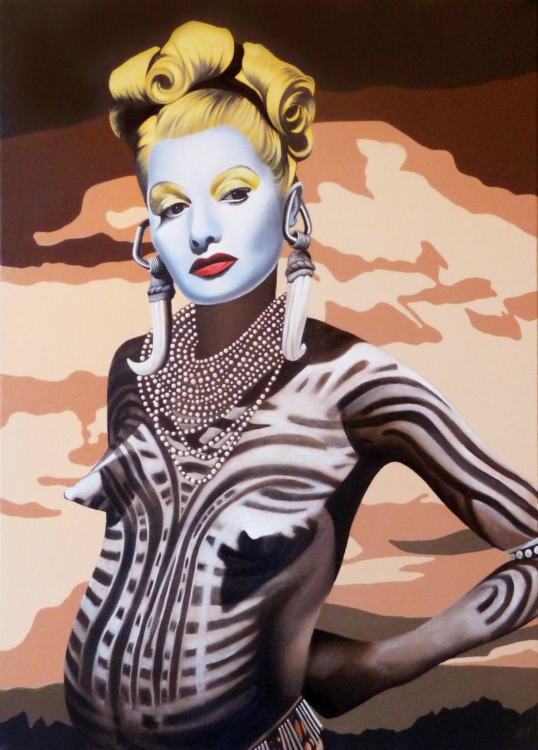 770x1073 Saatchi Art Lucille Ball Painting By Alain Magallon - Lucille Ball Painting