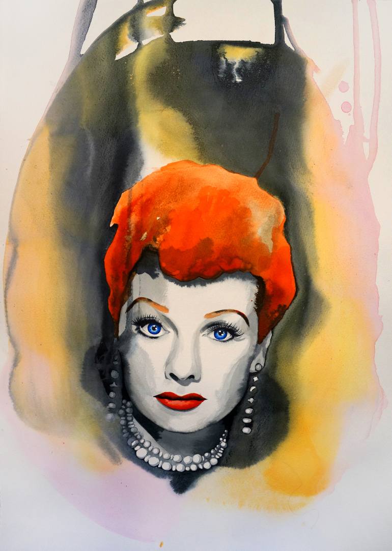 770x1083 Saatchi Art Lucille Ball Painting By B A Lampman - Lucille Ball Painting