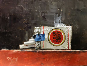 300x227 Lucky Strikes, 6x8 Craig Stephens Original Daily Painting Ebay - Lucky Strike Painting