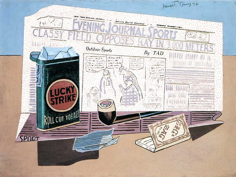 900x676 Typetalk Stuart Davis And His Love Of Letterforms - Lucky Strike Painting