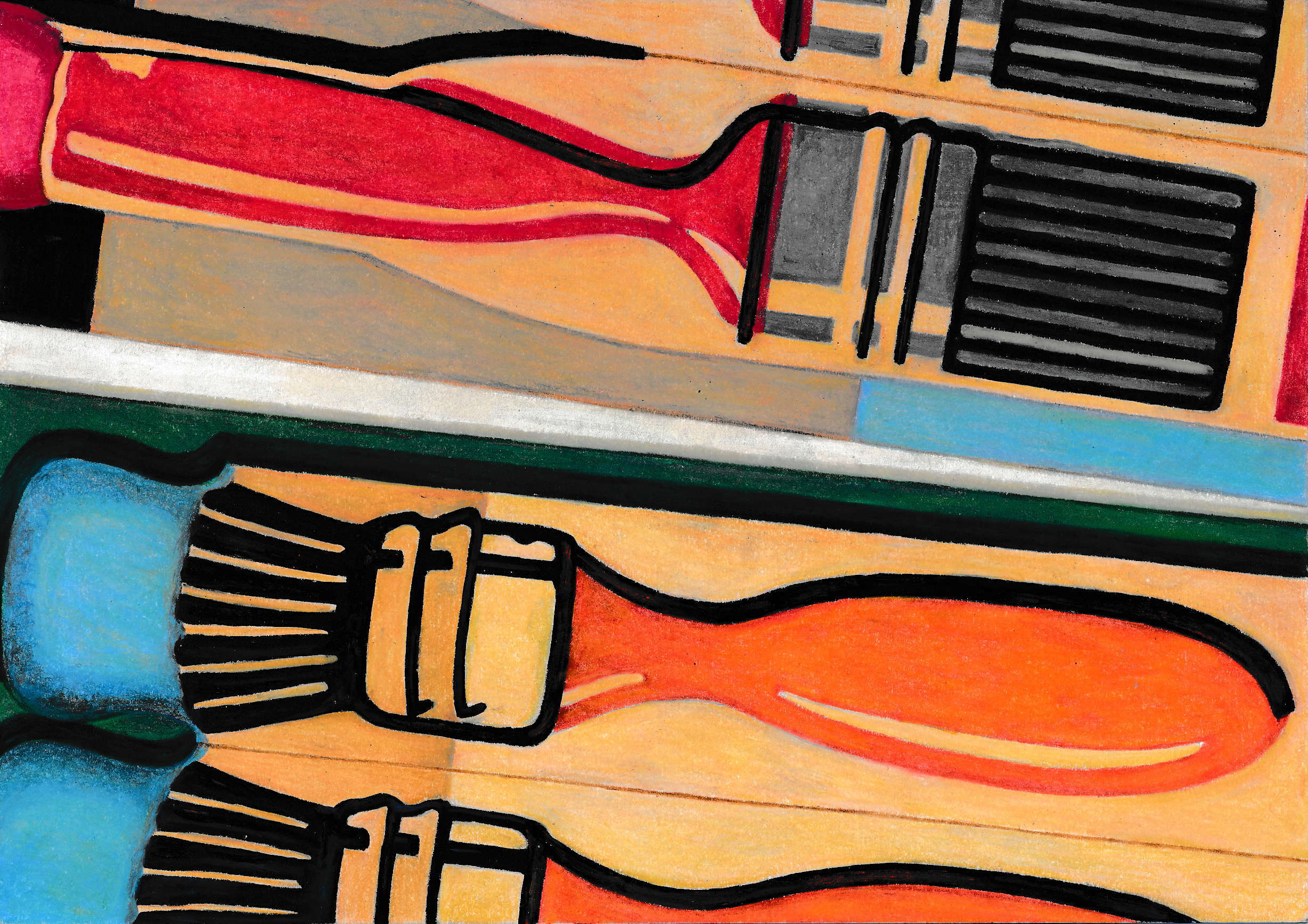 2456x1736 Kasmin Untitledpaintbrushes - Lucky Strike Painting