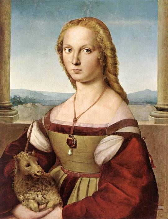 540x706 Young Woman With Unicorn By Raphael (Possibly Lucrezia Borgia - Lucrezia Borgia Painting