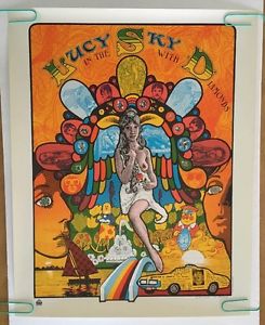 245x300 Lucy In The Sky With Diamonds Poster Vintage Beatles Pin Up - Lucy In The Sky With Diamonds Original Painting