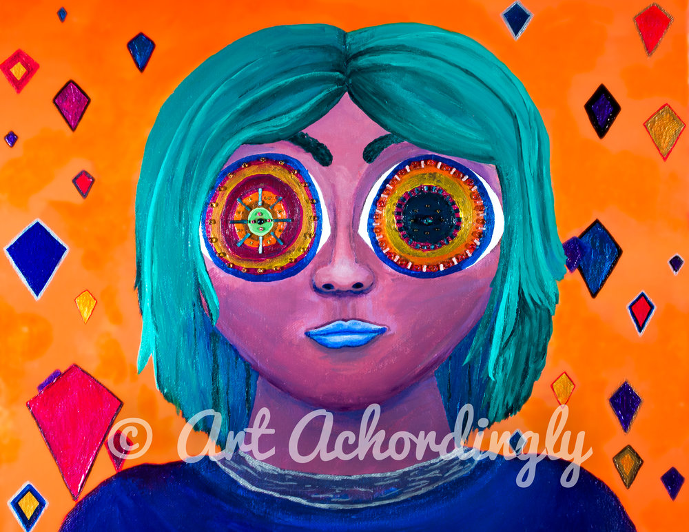 1000x772 Portfolio Art Achordingly - Lucy In The Sky With Diamonds Original Painting