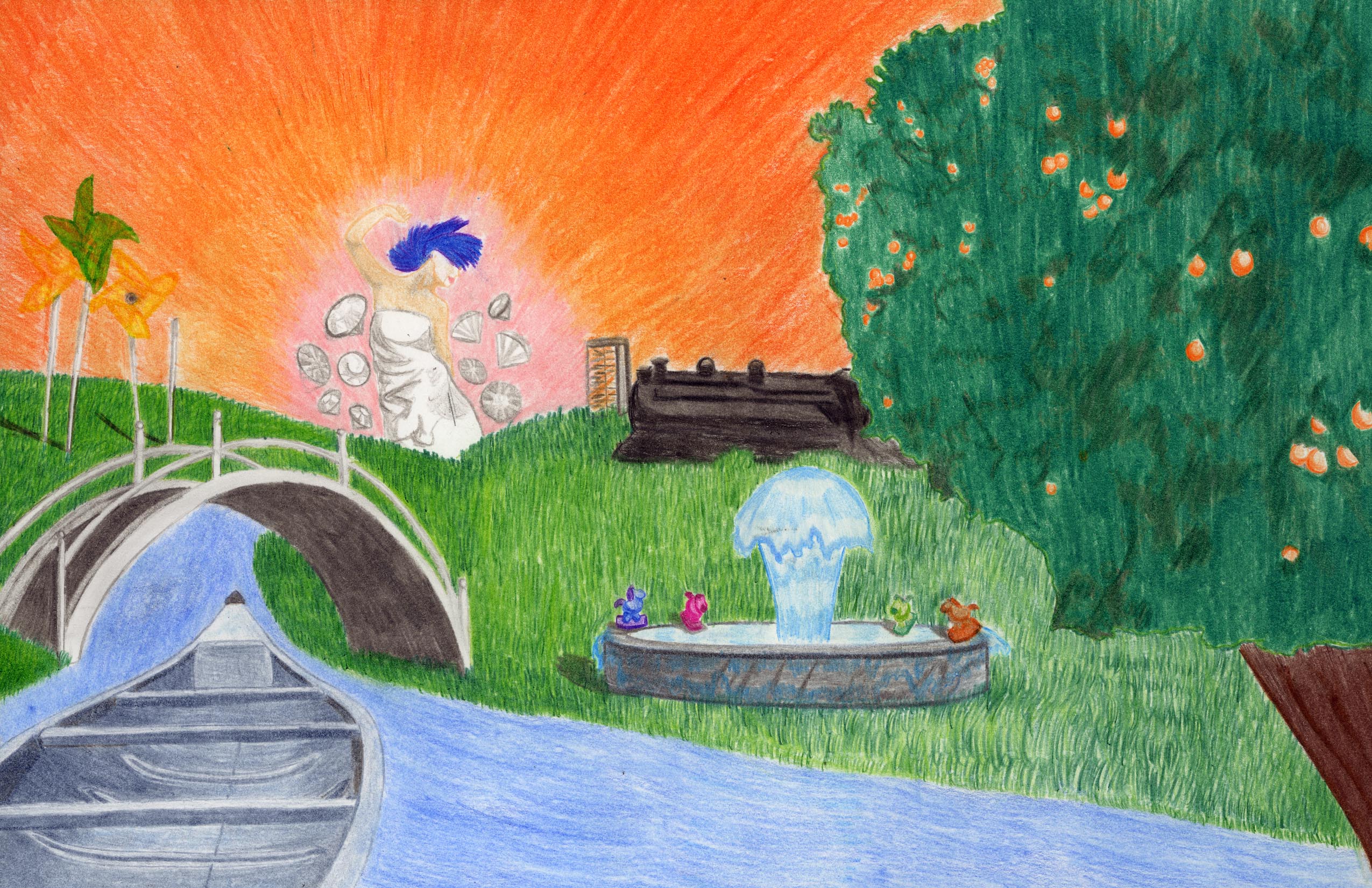 2550x1650 Lucy In The Sky With Diamonds By Rant N Rave Chick - Lucy In The Sky With Diamonds Painting