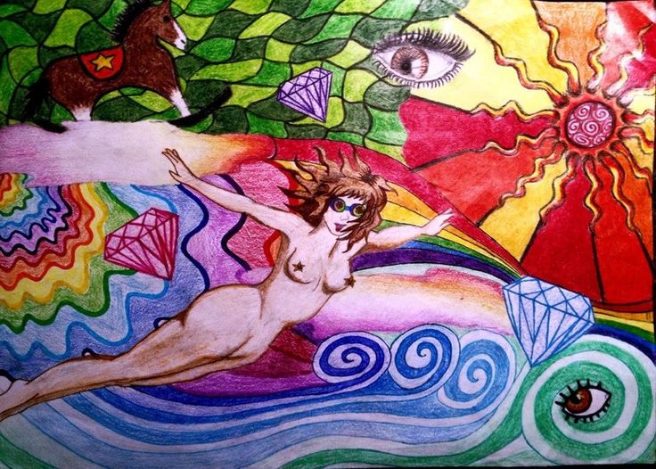 736x526 Mejores 92 De Lucy In The Sky With Diamonds En - Lucy In The Sky With Diamonds Painting