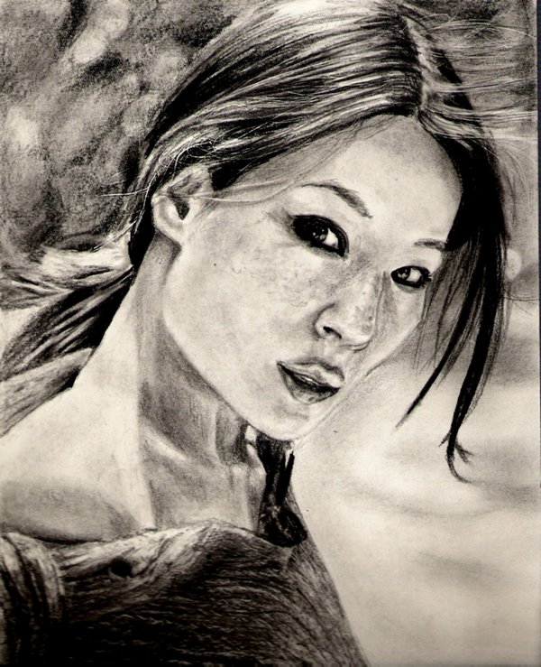 600x739 Lucy Liu By Alohaman636 - Lucy Liu Painting