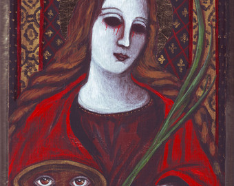 340x270 Santa Lucia Christmas Card With Envelopemerry Christmas - Lucy Painting