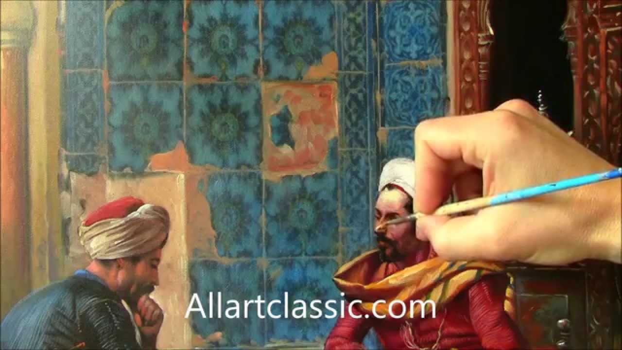 1280x720 Orientalist Painting The Chess Game By Ludwig Deutsch - Ludwig Painting