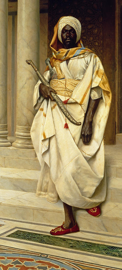 406x900 The Emir Painting By Ludwig Deutsch - Ludwig Painting