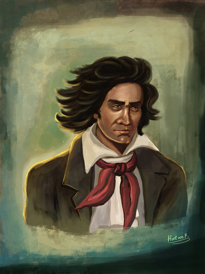 675x900 Painting Ludwig Van Beethoven Portrait By Eydii - Ludwig Painting