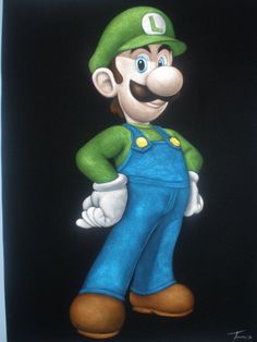 236x314 Mario Kart Luigi Edition Speed Painting - Luigi Painting