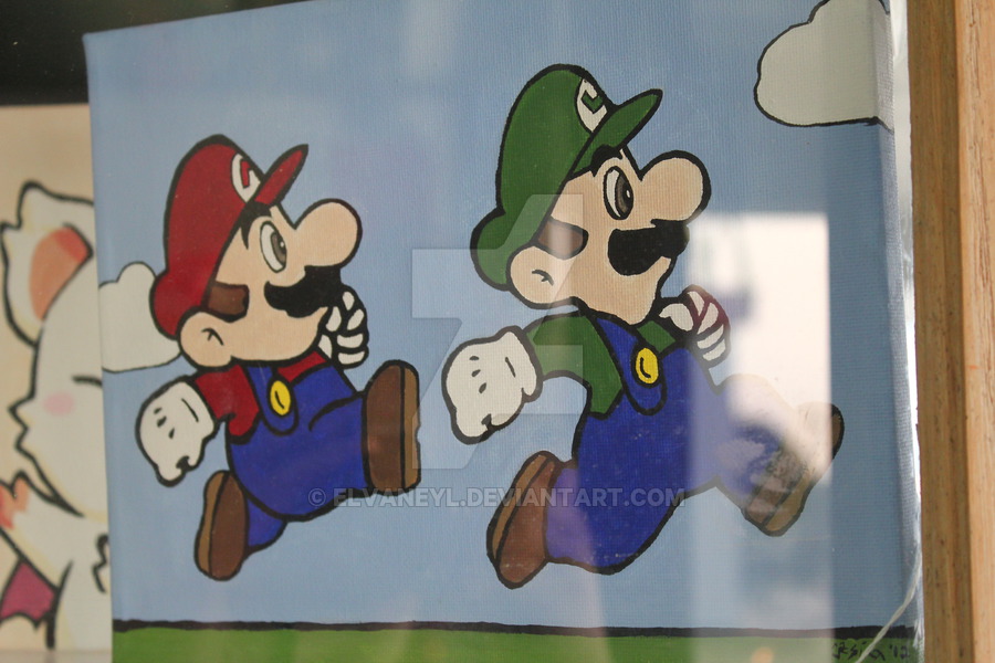 900x600 Mario And Luigi Painting - Luigi Painting