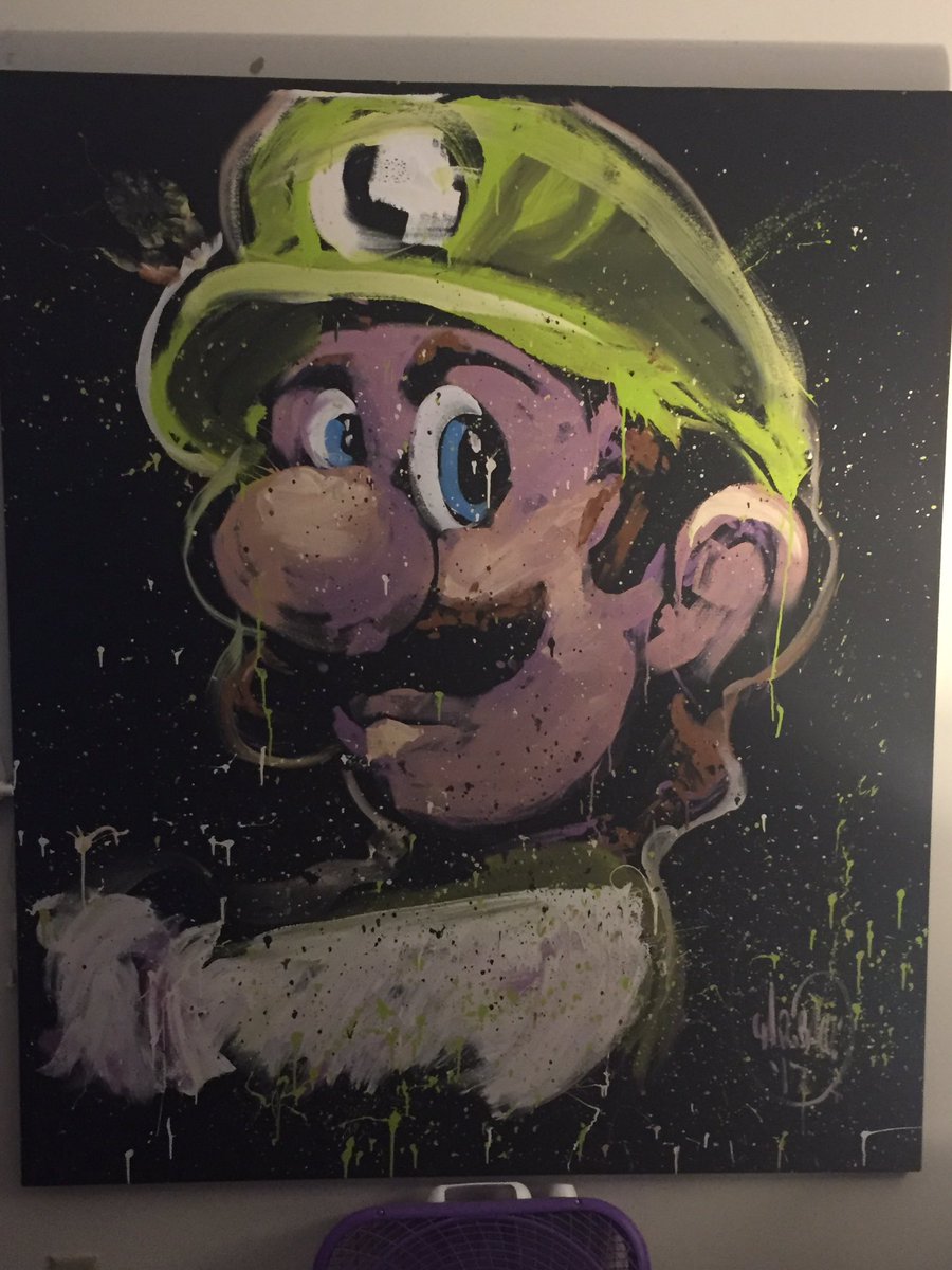 900x1200 Dillon Rudiger On Twitter Finally Got The @garibaldiarts - Luigi Painting