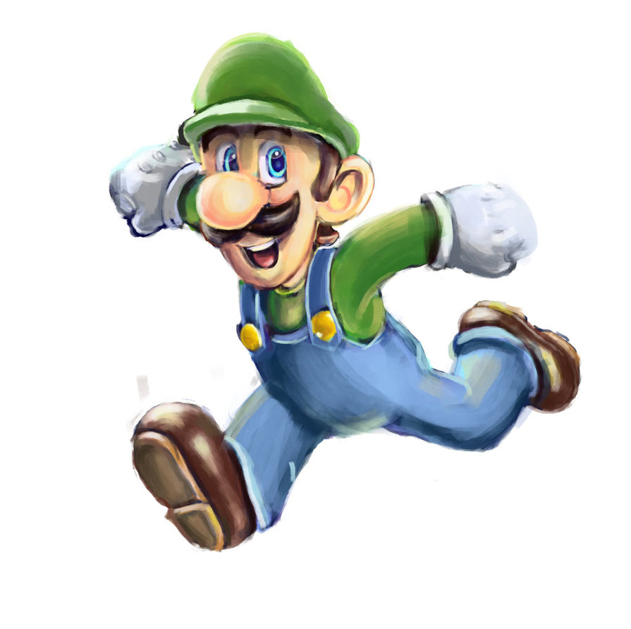 895x892 Luigi Painting By Davey Sama - Luigi Painting