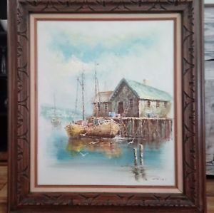 300x299 Luini Nautical Oil On Canvas Signed Painting 28 X 32 Ebay - Luini Painting