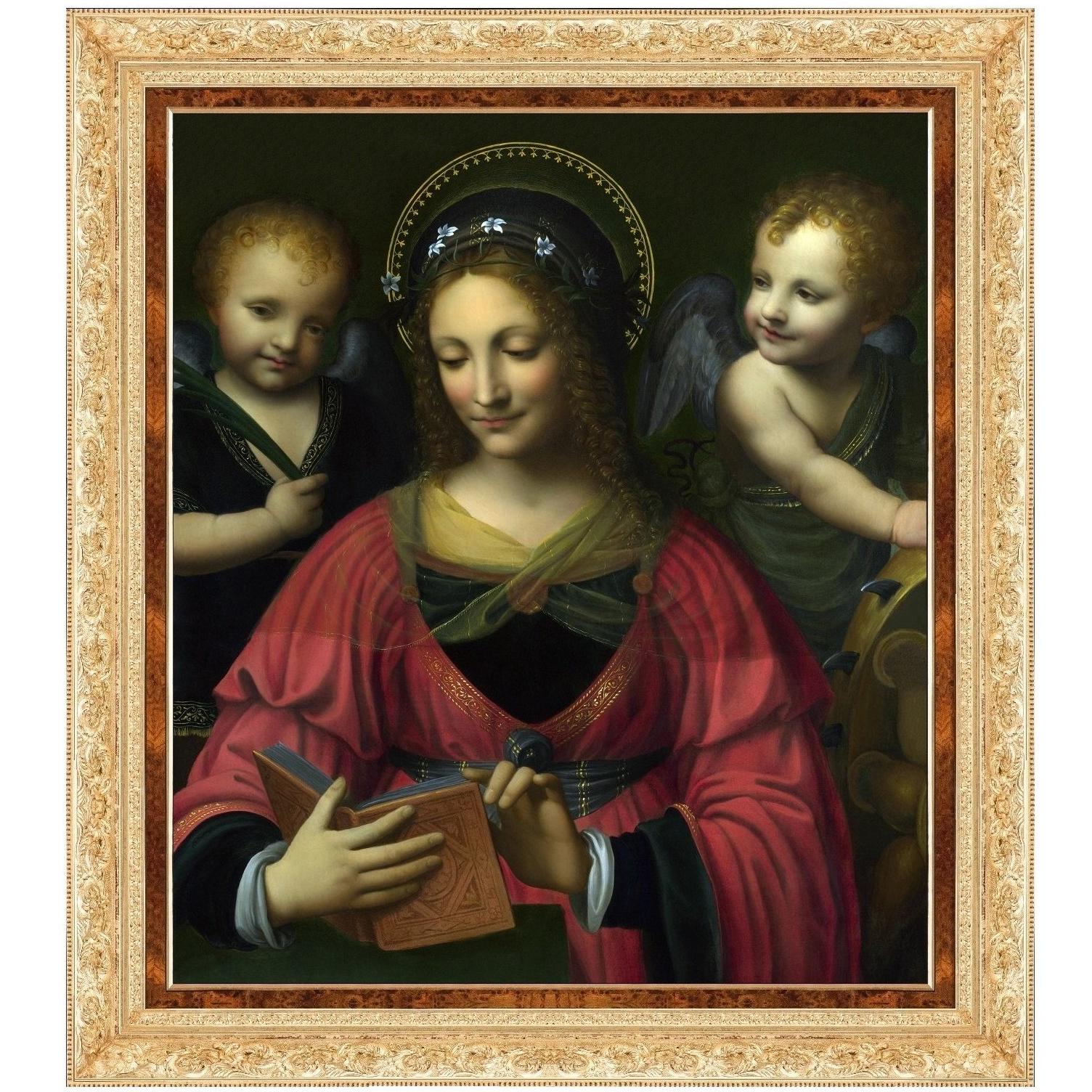 1504x1504 Saint Catherine With Angels, After Renaissance Oil Painting By - Luini Painting