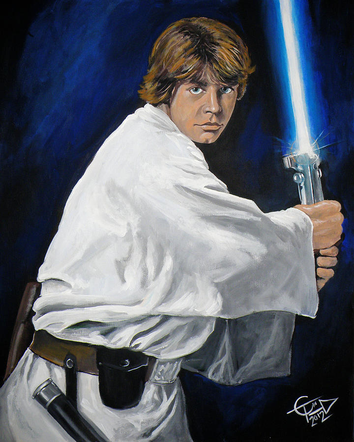 720x900 Luke Skywalker Painting By Tom Carlton - Luke Skywalker Painting