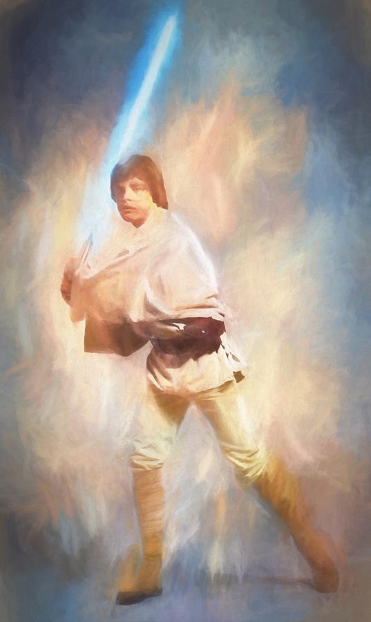 537x900 Luke Skywalker Watercolor Painting By Dan Sproul - Luke Skywalker Painting