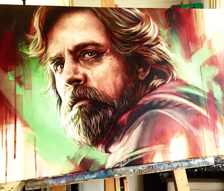 750x640 Luke Skywalker Painting By Ben Jeffery No. 3041 - Luke Skywalker Painting