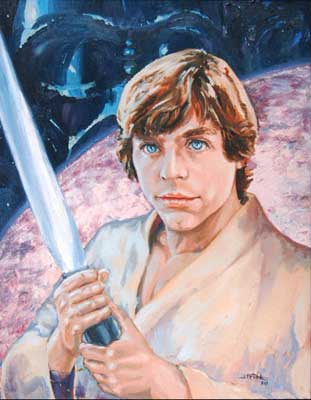 311x400 Luke Skywalker Painting - Luke Skywalker Painting