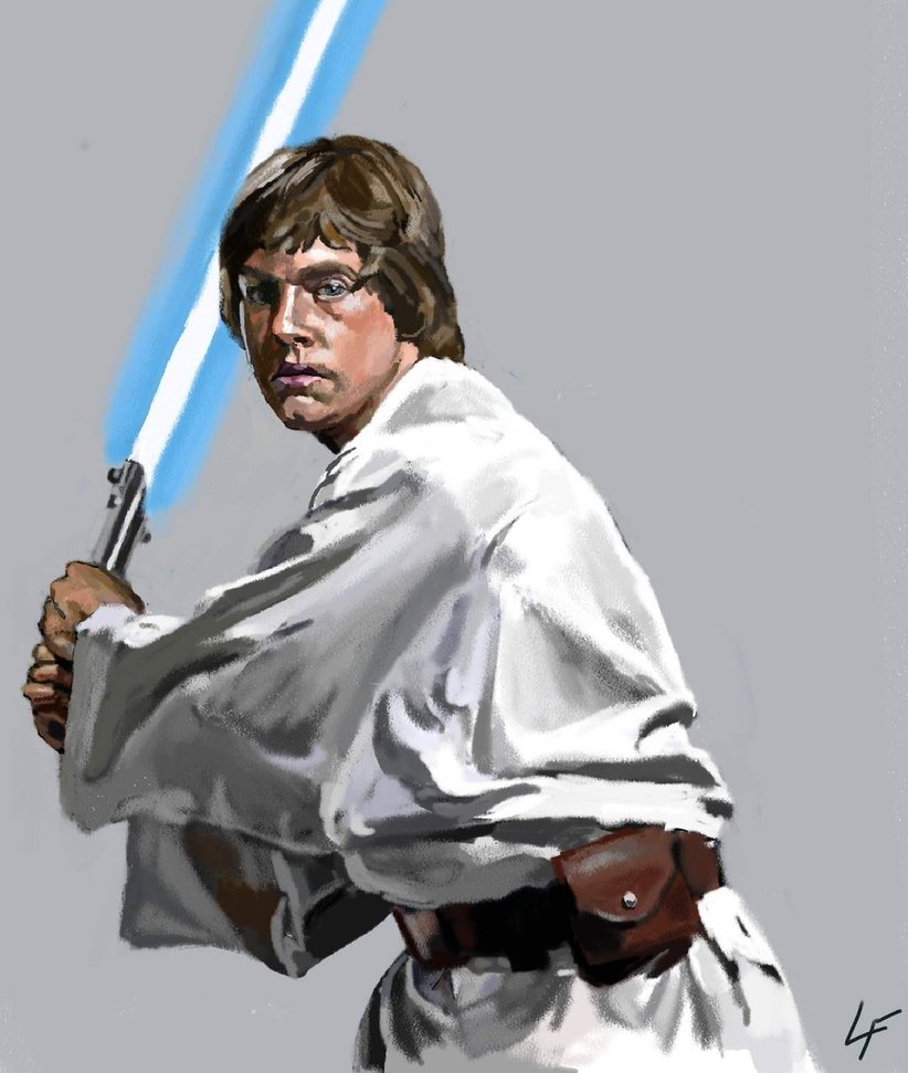 822x971 Missing Luke The Artistic Christian - Luke Skywalker Painting