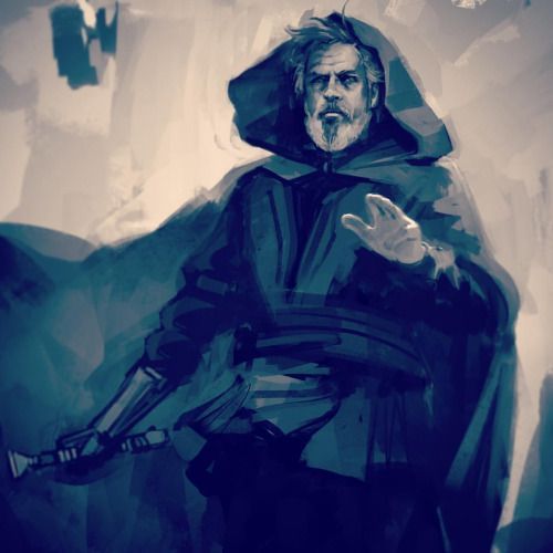 500x500 Old Luke Skywalker Painting - Luke Skywalker Painting
