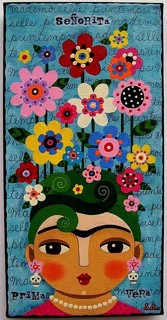 334x640 Frida Kahlo Primavera Painting By Lulu Shakespeare - Lulu Painting