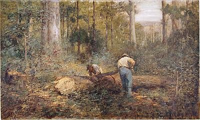 400x240 Mccubbin Last Impressions 1907 17 - Lumberjack Painting