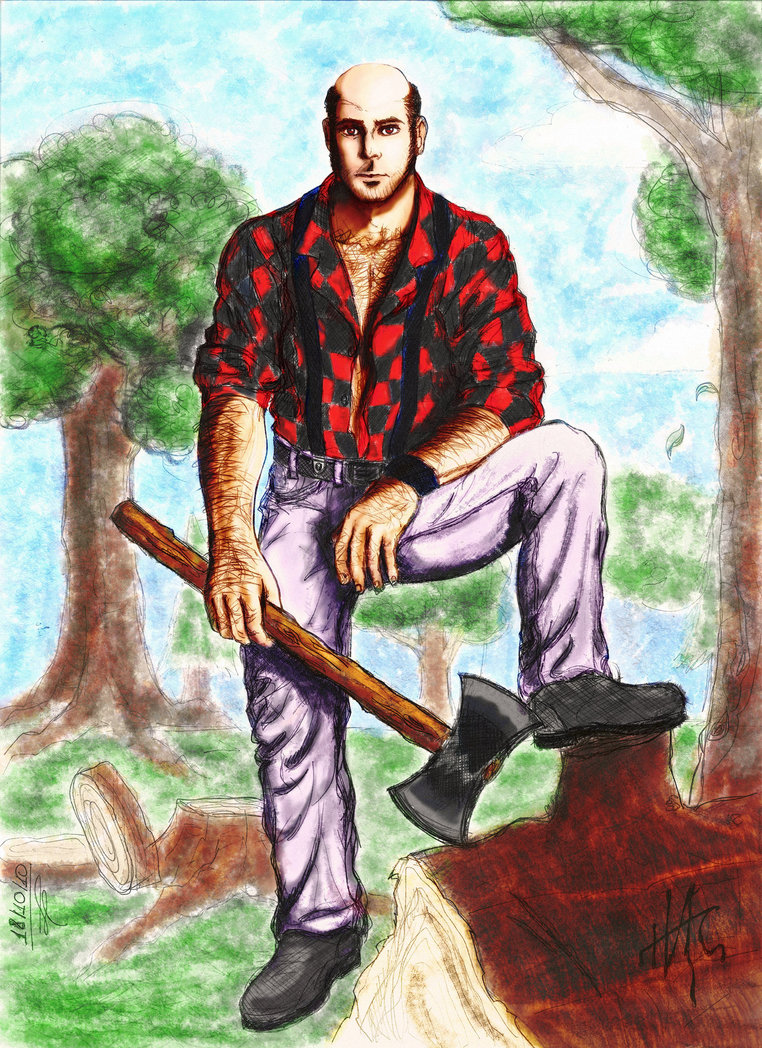 762x1048 Mr. Lumberjack By Jkorso - Lumberjack Painting