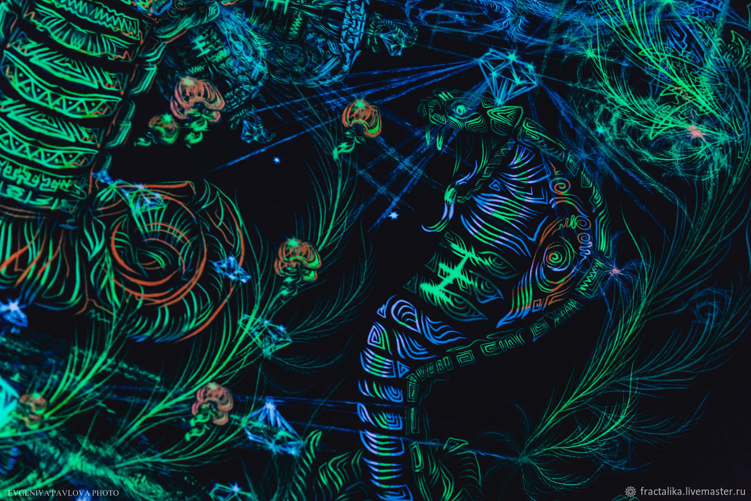 1500x1000 Uv Luminous Painting Sacred Cobra Shop Online On Livemaster - Luminous Painting