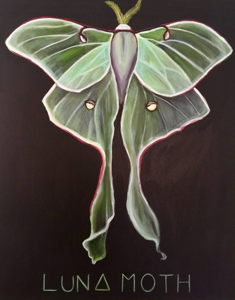 770x981 Saatchi Art Luna Moth Painting By Gail Buggy - Luna Moth Painting