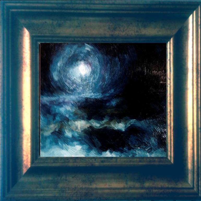 770x770 Saatchi Art Marina Con Luna Painting By Gustavo Vazquez King - Luna Painting