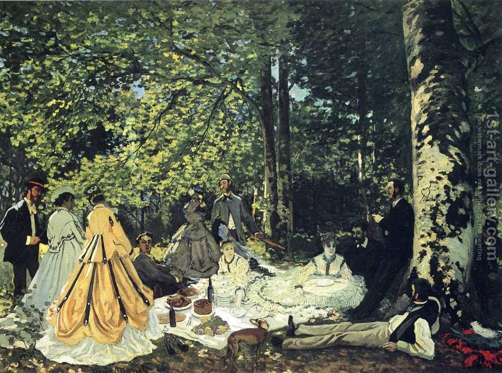 1000x743 Luncheon On The Grass 2 Claude Oscar Monet Reproduction 1st Art - Luncheon Painting