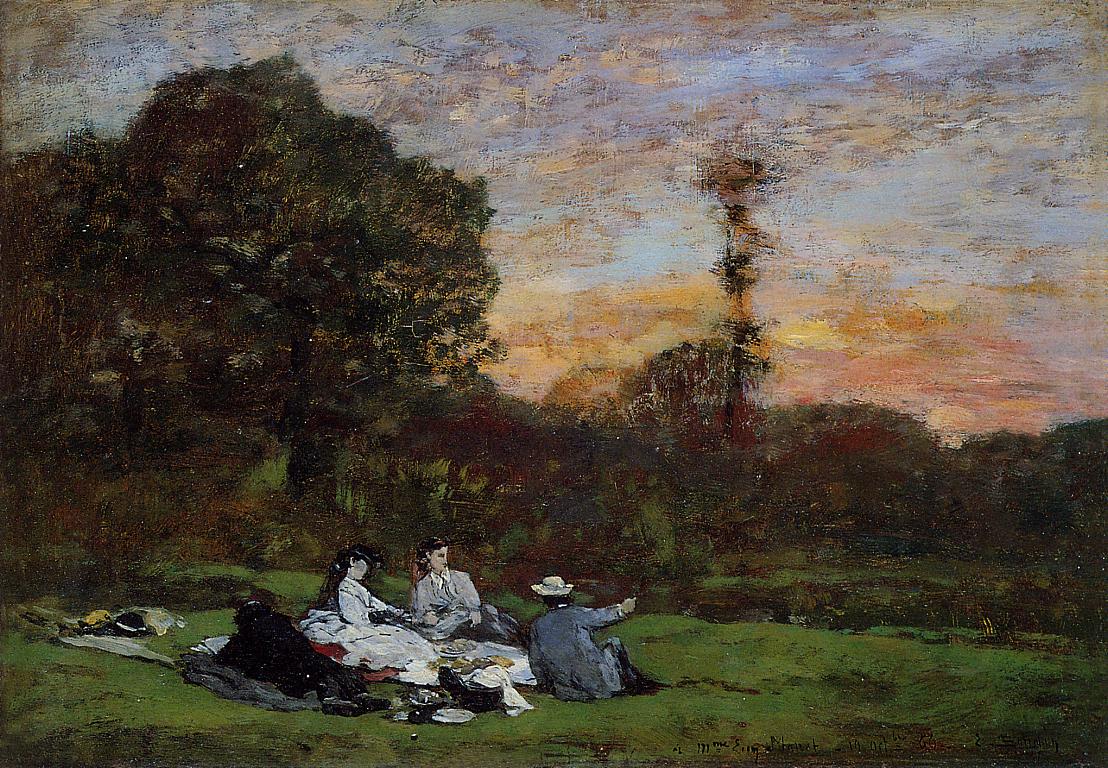 1108x768 Luncheon On The Grass The Family Of Eugene Manet 1866 Painting - Luncheon Painting